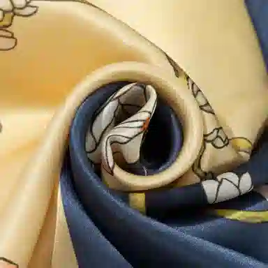 一米画纱 轻奢古典清新国风优雅印花奢靡系列气质旗袍 桑蚕丝 丝巾 女款