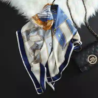 一米画纱 婉约江南中式真丝大方巾时尚印花舒适独特图案优雅百搭 桑蚕丝 丝巾 女款