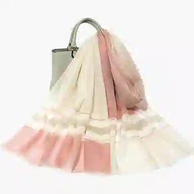 一米画纱 轻奢色织轻盈柔软亲肤细腻保暖外搭气质披肩高级感 山羊绒 绒线围巾 女款