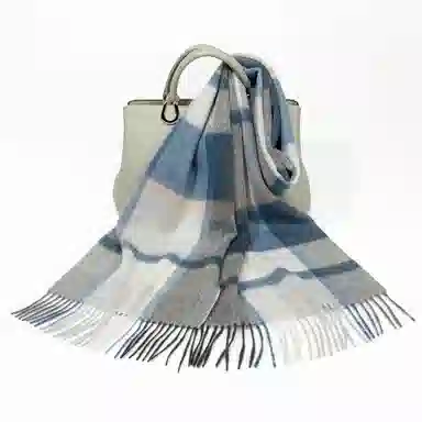 一米画纱 柔软亲肤长款加厚保暖时尚休闲气质格纹流苏潮流舒适 绵羊毛 绒线围巾 男女同款情侣款