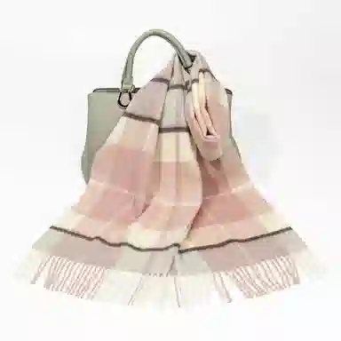 一米画纱 柔软亲肤长款加厚保暖时尚休闲气质格纹流苏潮流舒适 绵羊毛 绒线围巾 男女同款情侣款