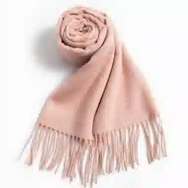 一米画纱 大气流苏加厚温暖时尚简约纯色暖糯亲肤围脖外搭保暖 山羊绒 绒线围巾 男女同款情侣款