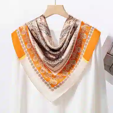 一米画纱 婉约江南中式真丝大方巾时尚印花舒适独特图案优雅百搭 桑蚕丝 丝巾 女款