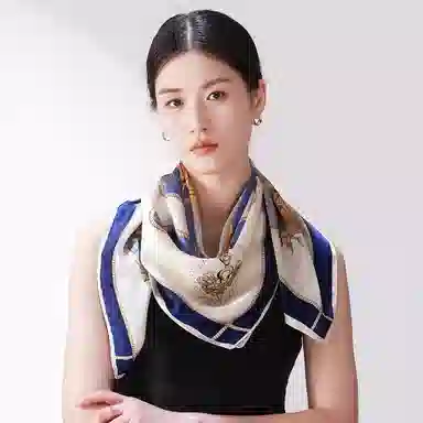 一米画纱 婉约江南中式真丝大方巾时尚印花舒适独特图案优雅百搭 桑蚕丝 丝巾 女款