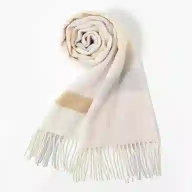 一米画纱 柔软触感经典格纹加厚保暖舒适格子条纹撞色流苏 山羊绒 绒线围巾 男女同款情侣款