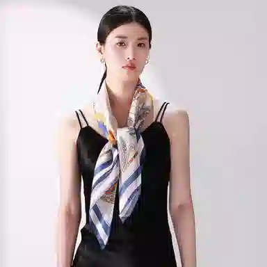 一米画纱 婉约江南中式真丝大方巾时尚印花舒适独特图案优雅百搭 桑蚕丝 丝巾 女款