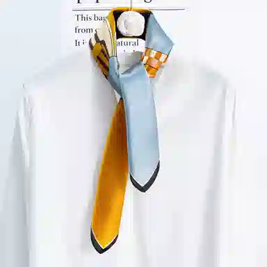 一米画纱 古典花卉雅韵国风真丝方巾旅游装饰素绸缎领巾搭配西装时尚出游 桑蚕丝 丝巾 女款