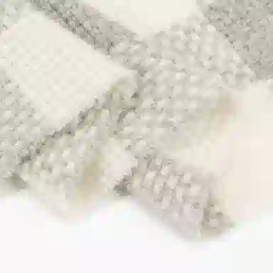 一米画纱 温暖柔软优雅舒适日式暖糯厚实色织格细腻亲肤保暖披肩青春洋气时尚 绵羊毛 绒线围巾 女款