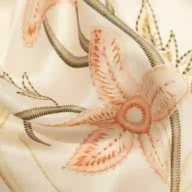 一米画纱 婉约江南中式真丝大方巾时尚印花舒适独特图案优雅百搭 桑蚕丝 丝巾 女款