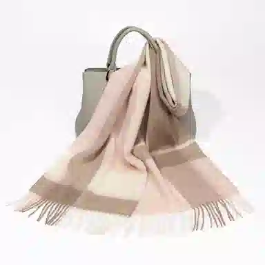 一米画纱 柔软亲肤长款加厚保暖时尚休闲气质格纹流苏潮流舒适 绵羊毛 绒线围巾 男女同款情侣款