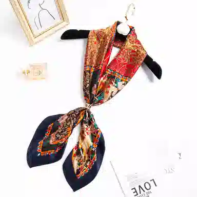 一米画纱 婉约江南中式真丝大方巾时尚印花舒适独特图案优雅百搭 桑蚕丝 丝巾 女款