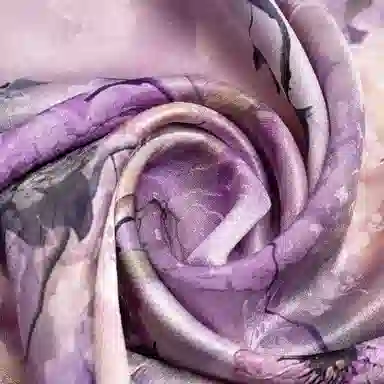 一米画纱 中式古典花园系列复古花萝方巾外搭出游气质国风双面双色 桑蚕丝 丝巾 女款