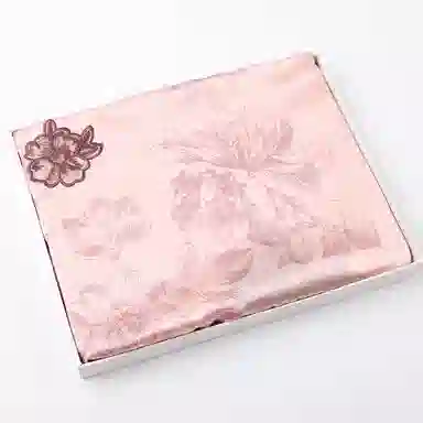 一米画纱 奢靡凝香高贵精致古典气质重工贴花喷绘真丝长款 桑蚕丝 丝巾 女款