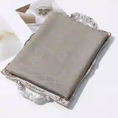 一米画纱 中式国风高级复古盘扣双面提花双层真丝长巾奢华两用 桑蚕丝 丝巾 女款