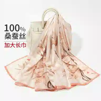 一米画纱 轻奢古典清新国风优雅印花奢靡系列气质旗袍 桑蚕丝 丝巾 女款