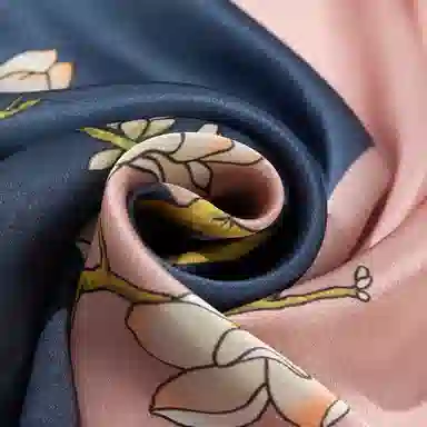 一米画纱 轻奢古典清新国风优雅印花奢靡系列气质旗袍 桑蚕丝 丝巾 女款