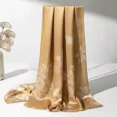 一米画纱 古典国风精致优雅迷梦迷情双层真丝高档气质长款披肩 桑蚕丝 丝巾 女款