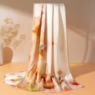 一米画纱 古典国风精致优雅迷梦迷情双层真丝高档气质长款披肩 桑蚕丝 丝巾 女款