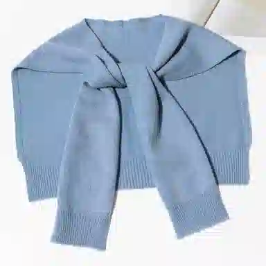 一米画纱 青春洋气细腻针织防风保暖空调护肩搭肩多功能出游拍照凹造型百搭 绵羊毛 披肩 男女同款情侣款