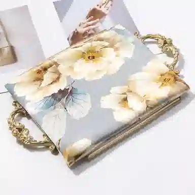 一米画纱 新潮国风优雅大方花卉图案柔软丝绸高档舒适真丝长巾东方丝语系列 桑蚕丝 丝巾 女款