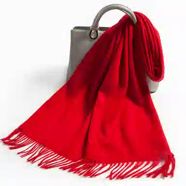 一米画纱 大气流苏加厚温暖时尚简约纯色暖糯亲肤围脖外搭保暖 山羊绒 绒线围巾 男女同款情侣款