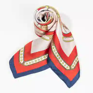 一米画纱 古典花卉雅韵国风真丝方巾旅游装饰素绸缎领巾搭配西装时尚出游 桑蚕丝 丝巾 女款