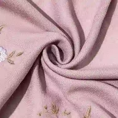 一米画纱 中式古典国风花卉贴花结婚喜宴亲肤防风保暖披风优雅精致外搭 绵羊毛 披肩 女款