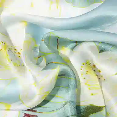 一米画纱 婉约江南中式真丝大方巾时尚印花舒适独特图案优雅百搭 桑蚕丝 丝巾 女款