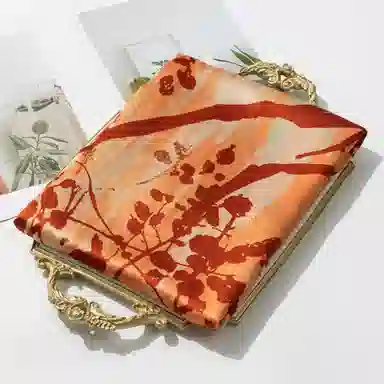 一米画纱 轻奢古典清新国风优雅印花奢靡系列气质旗袍 桑蚕丝 丝巾 女款