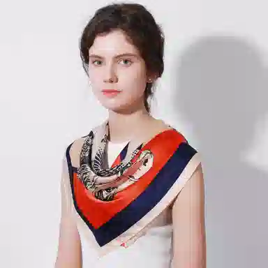 一米画纱 婉约江南中式真丝大方巾时尚印花舒适独特图案优雅百搭 桑蚕丝 丝巾 女款