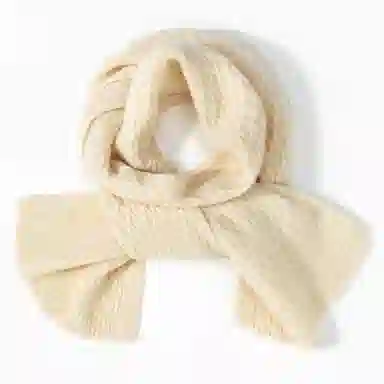 一米画纱 高品质水纹绞花柔软保暖外出小巧针织 时尚轻奢高级感 山羊绒 绒线围巾 男女同款情侣款