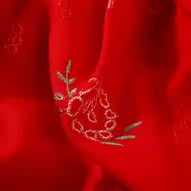 一米画纱 中式古典国风花卉贴花结婚喜宴亲肤防风保暖披风优雅精致外搭 绵羊毛 披肩 女款