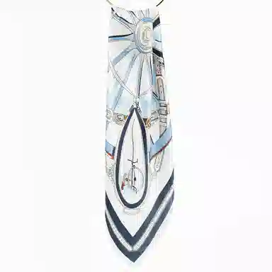 一米画纱 古典花卉雅韵国风真丝方巾旅游装饰素绸缎领巾搭配西装时尚出游 桑蚕丝 丝巾 女款