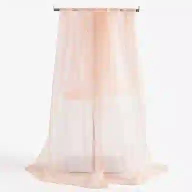 一米画纱 轻薄透气真丝雪纺窄长条长巾清新纯色简约百搭防晒拍照纱巾 桑蚕丝 丝巾 女款