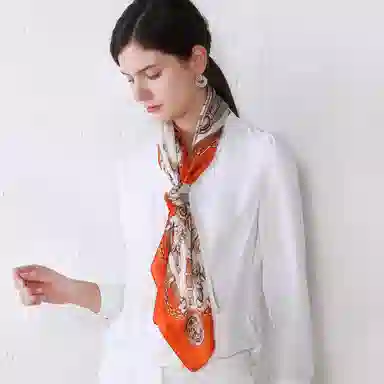 一米画纱 婉约江南中式真丝大方巾时尚印花舒适独特图案优雅百搭 桑蚕丝 丝巾 女款