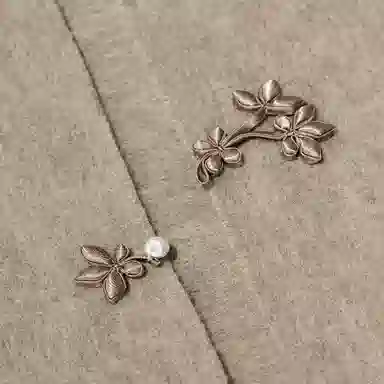 一米画纱 新中式传统盘扣精致古风花卉刺绣两用外搭加厚保暖旗袍晚礼服披风多功能优雅 绵羊毛 披肩 女款