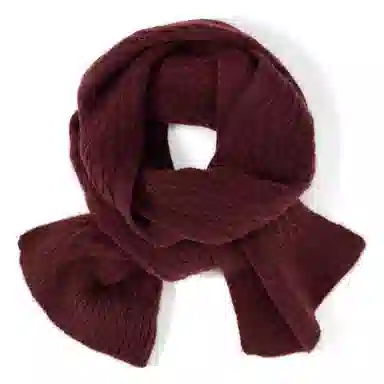 一米画纱 高品质水纹绞花柔软保暖外出小巧针织 时尚轻奢高级感 山羊绒 绒线围巾 男女同款情侣款