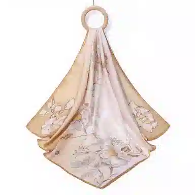 一米画纱 婉约江南中式真丝大方巾时尚印花舒适独特图案优雅百搭 桑蚕丝 丝巾 女款