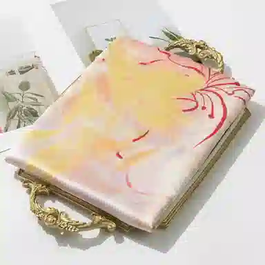 一米画纱 轻奢古典清新国风优雅印花奢靡系列气质旗袍 桑蚕丝 丝巾 女款