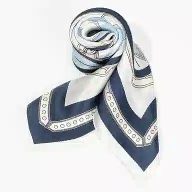 一米画纱 古典花卉雅韵国风真丝方巾旅游装饰素绸缎领巾搭配西装时尚出游 桑蚕丝 丝巾 女款