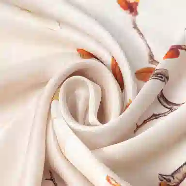 一米画纱 新潮国风优雅大方花卉图案柔软丝绸高档舒适真丝长巾东方丝语系列 桑蚕丝 丝巾 女款