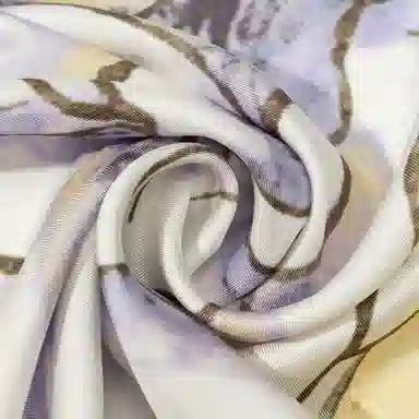 一米画纱 中式国风高雅山茶花系列斜纹中方巾双面西装领巾优雅 桑蚕丝 丝巾 女款