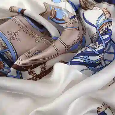 一米画纱 婉约江南中式真丝大方巾时尚印花舒适独特图案优雅百搭 桑蚕丝 丝巾 女款