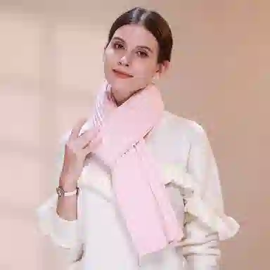 一米画纱 简约可爱舒适时尚加厚针织保暖纯色小巧防风防寒脖套外搭大衣 绵羊毛 绒线围巾 男女同款情侣款