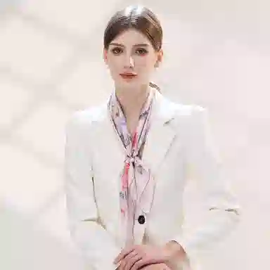 一米画纱 古典花卉雅韵国风真丝方巾旅游装饰素绸缎领巾搭配西装时尚出游 桑蚕丝 丝巾 女款