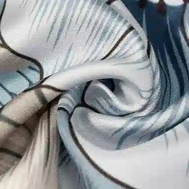 一米画纱 中式国风高雅山茶花系列斜纹中方巾双面西装领巾优雅 桑蚕丝 丝巾 女款