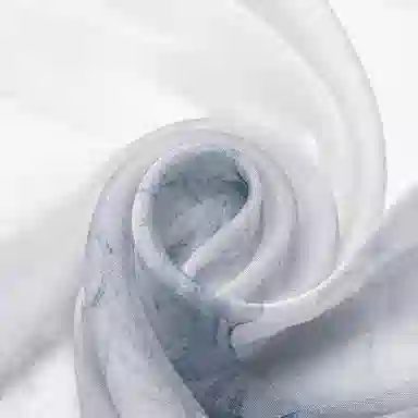 一米画纱 国风花卉轻盈透气旅游拍照外搭真丝雪纺喷绘长巾出行遮阳纱巾 丝巾 桑蚕丝 女款