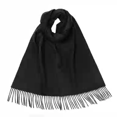 一米画纱 大气流苏加厚温暖时尚简约纯色暖糯亲肤围脖外搭保暖 山羊绒 绒线围巾 男女同款情侣款