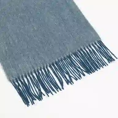 一米画纱 双面双色美拉德风高品质个性流苏外搭时尚加厚保暖轻奢舒适 山羊绒 绒线围巾 女款