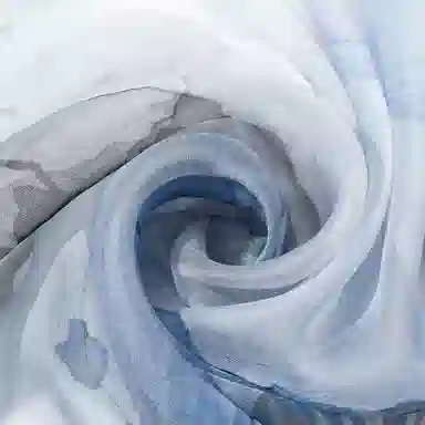 一米画纱 国风花卉轻盈透气旅游拍照外搭真丝雪纺喷绘长巾出行遮阳纱巾 丝巾 桑蚕丝 女款